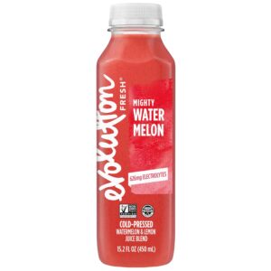 Evolution Fresh Mighty Watermelon, 100% Cold-Pressed Watermelon & Lemon Juice Blend, Natural Source of Hydration,15.2 Fl Oz
